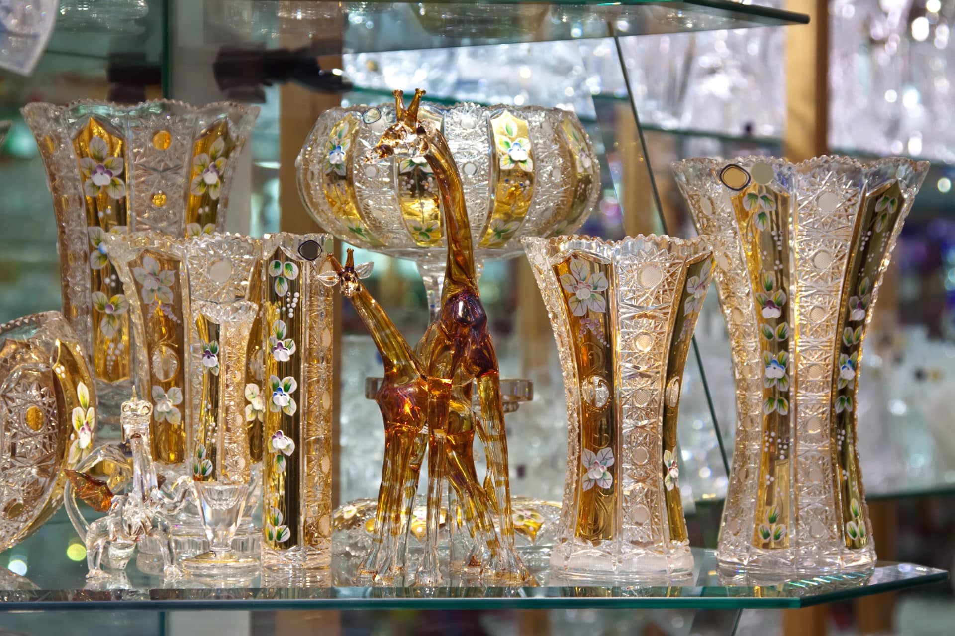 Czech Glass, Crystal, Porcelain